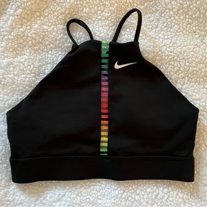 Nike Black and Rainbow Sports Bra